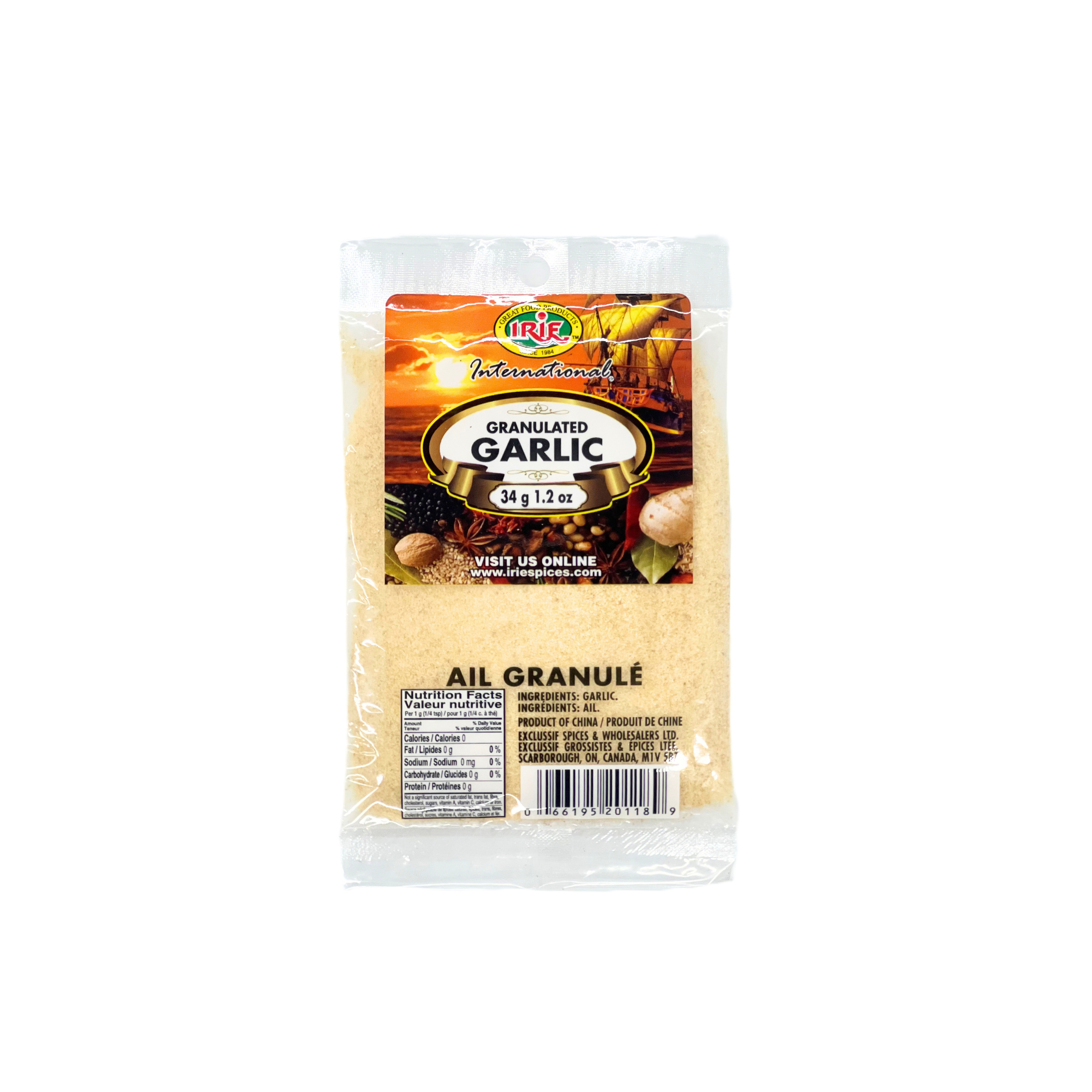 Irie Granulated Garlic 34g