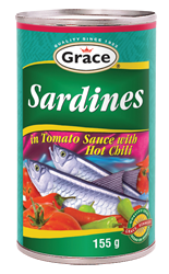 Grace Sardines In Hot Sauce 155g