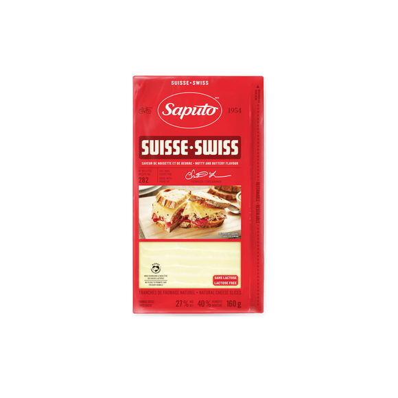 SAPUTO SWISS CHEESE SLICES 160G