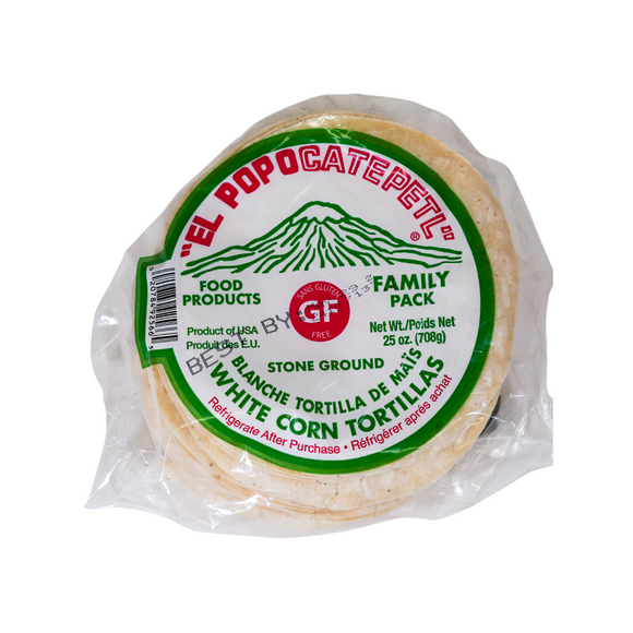 El Popo White Corn Tortilla Familly/Pk 25oz