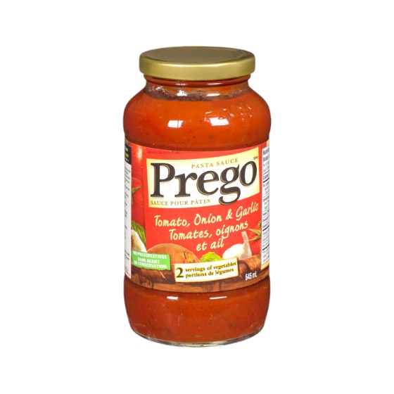 Prego Tomota Garlic Onion Pasta Sauce 645ML