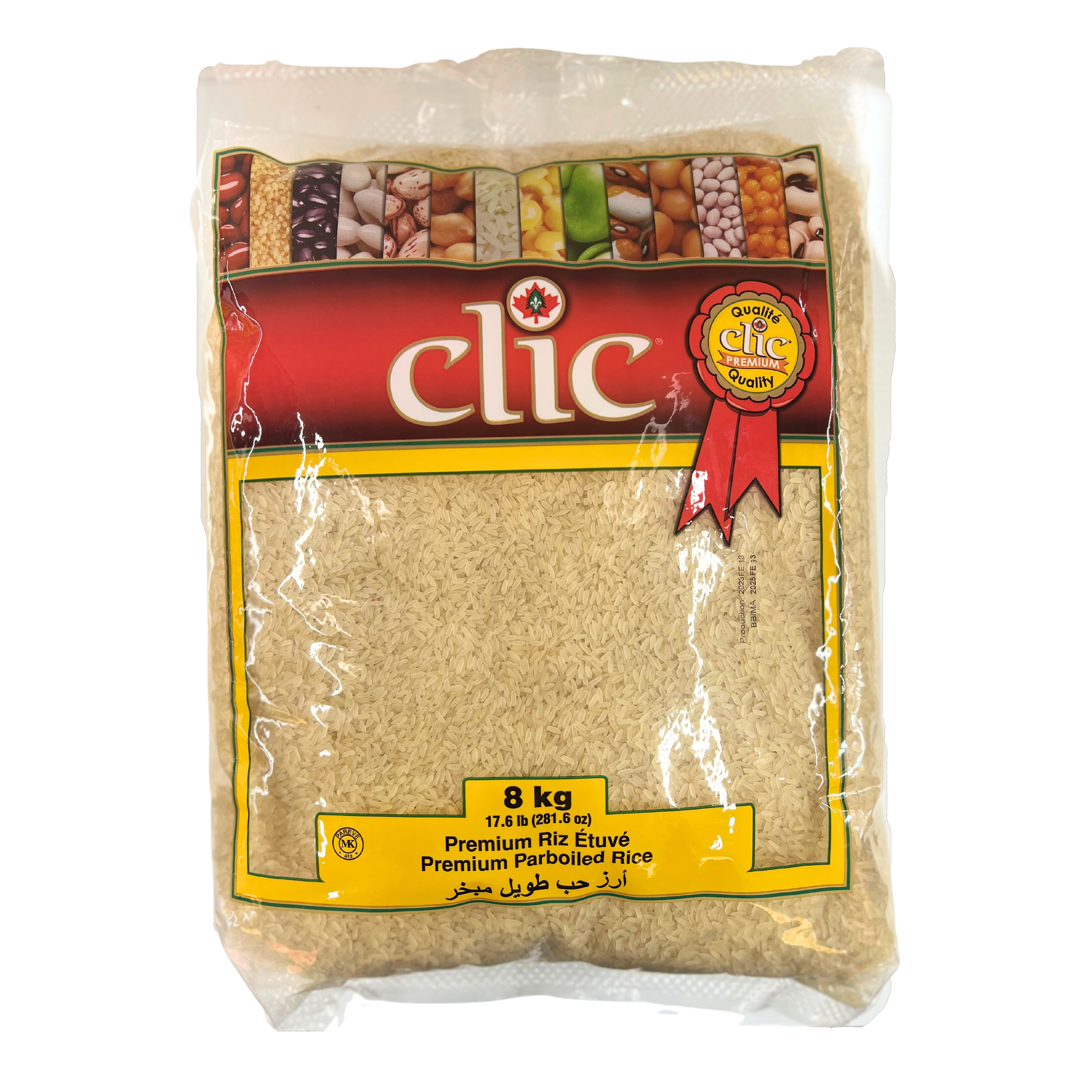 Clic Premium Parboiled Rice 8KG