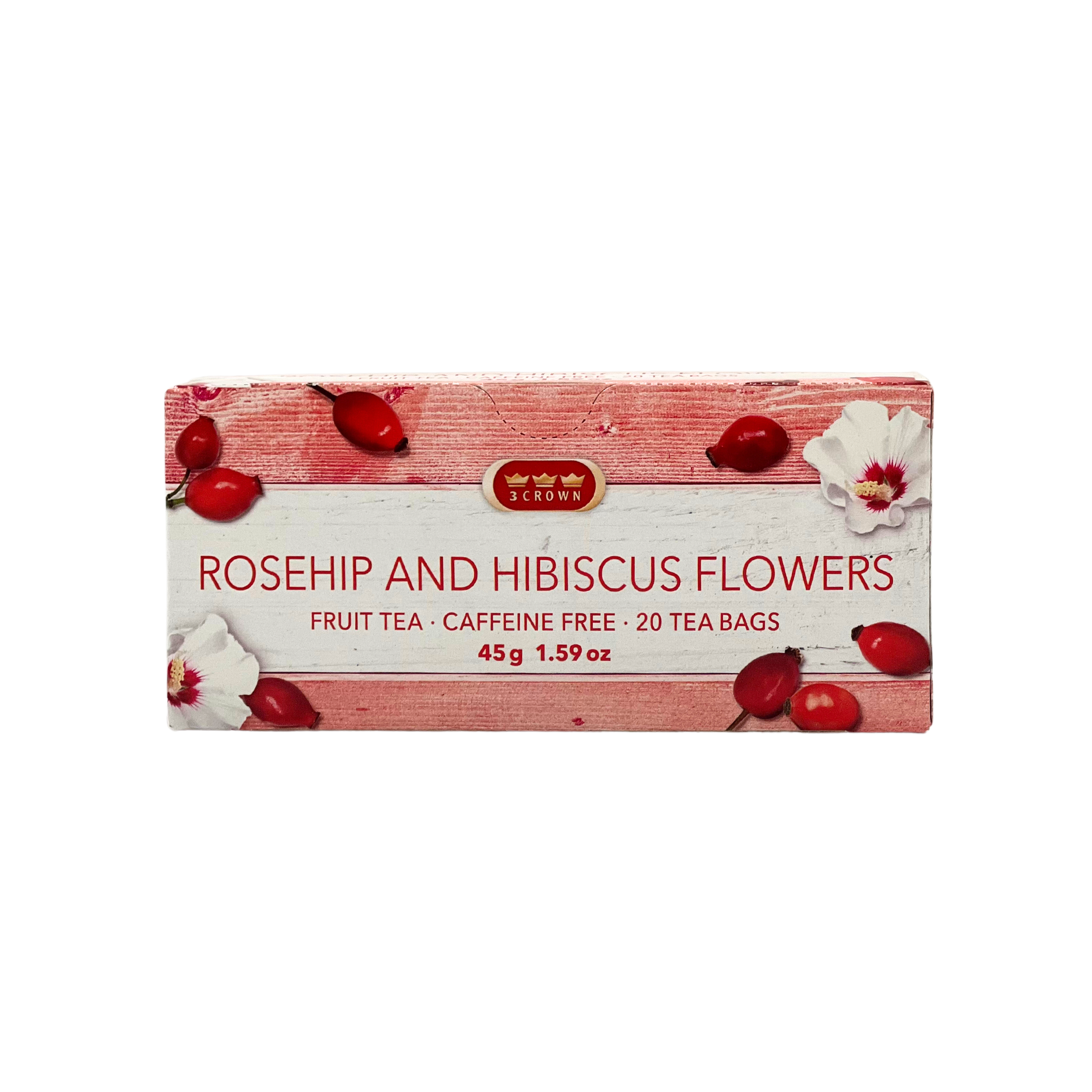 3 Crown Rosehip And Hibiscus Flowers 45g