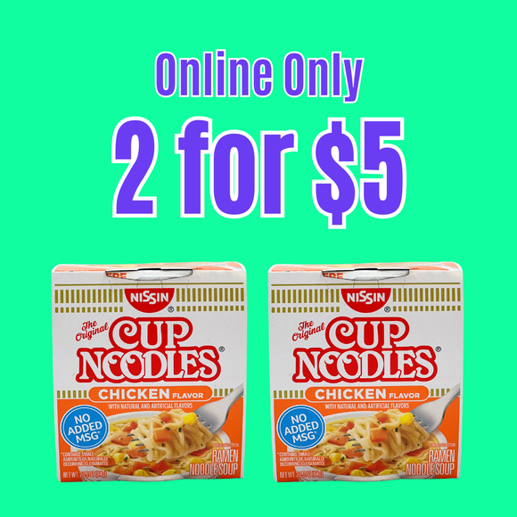 Nissin Cup Noodles Chicken 64g (2 Pack)