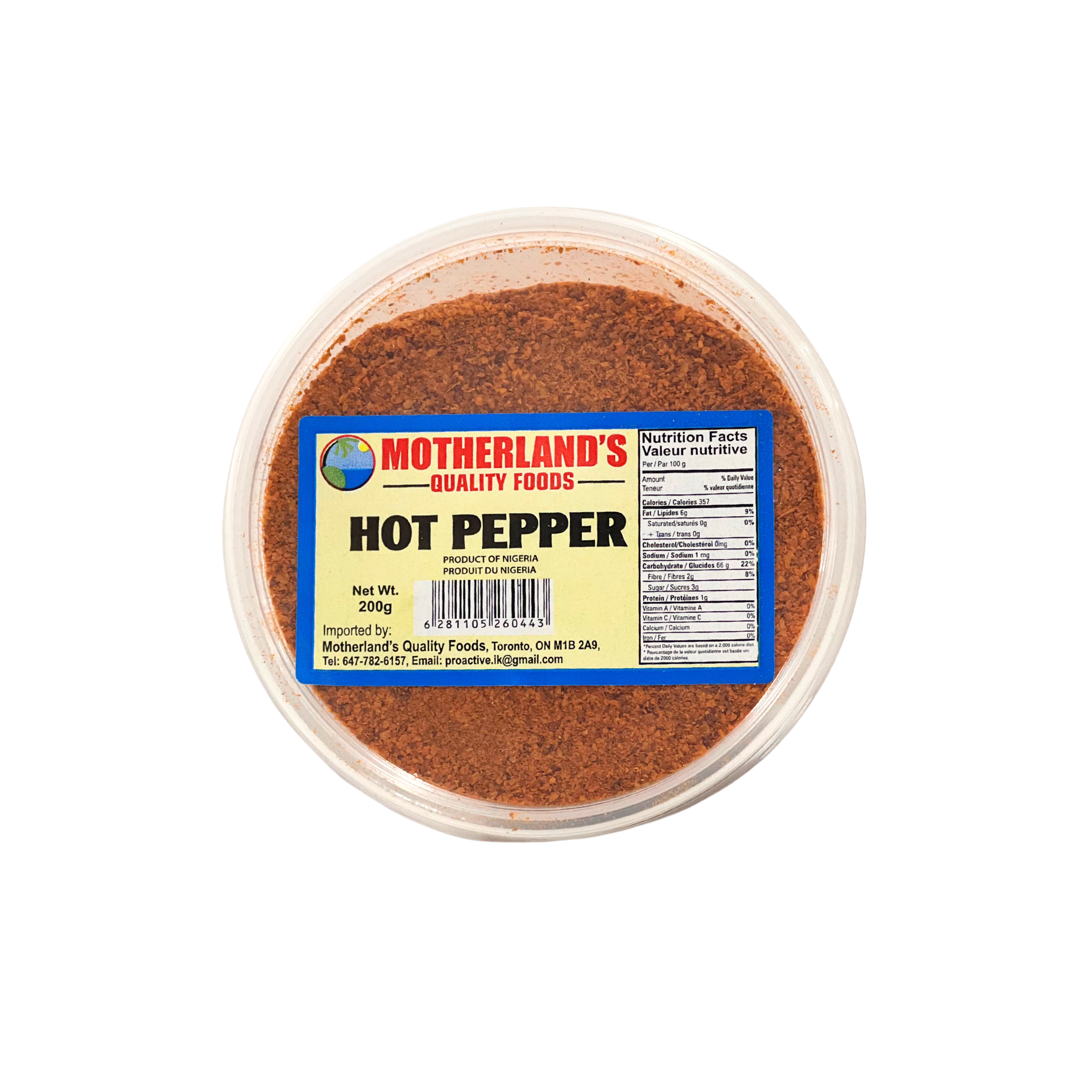 Motherland's Grinded Hot Pepper 200g