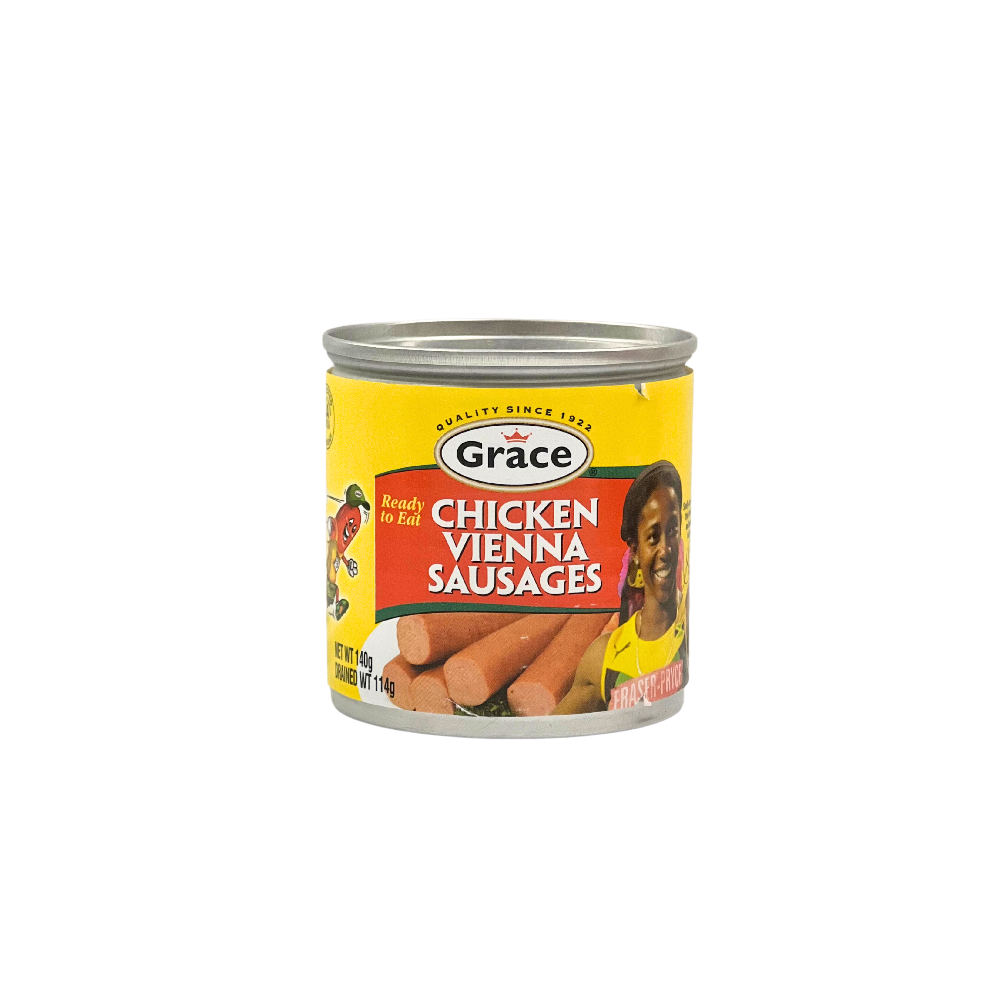 Grace Chicken Vienna Sausages Mild 114g Product Of Jamaica