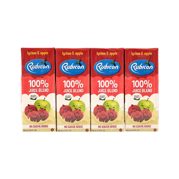 Rubicon Kids Tetra Lychee & Apple 4 Pack*200ml