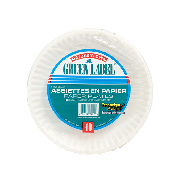 Paper Plates 9" 40pk