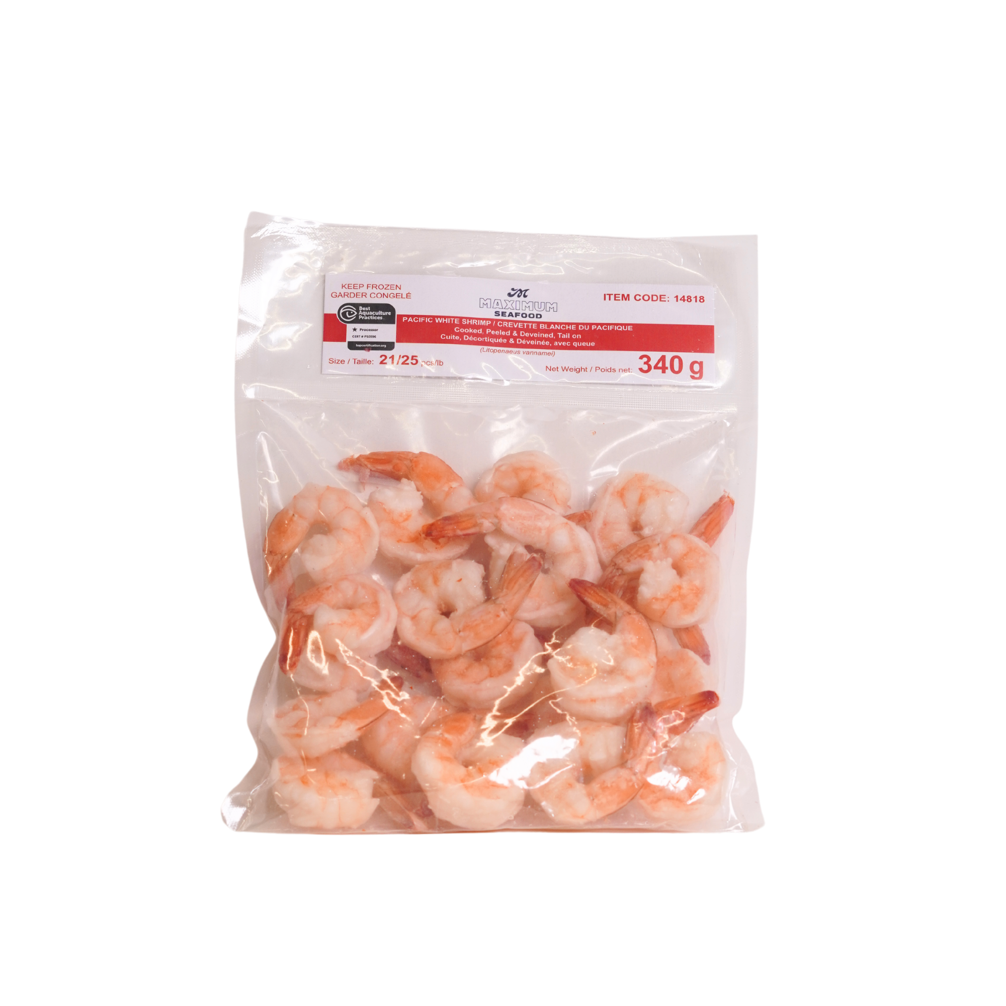 Maximum Cooked Shrimp 21/25 340g