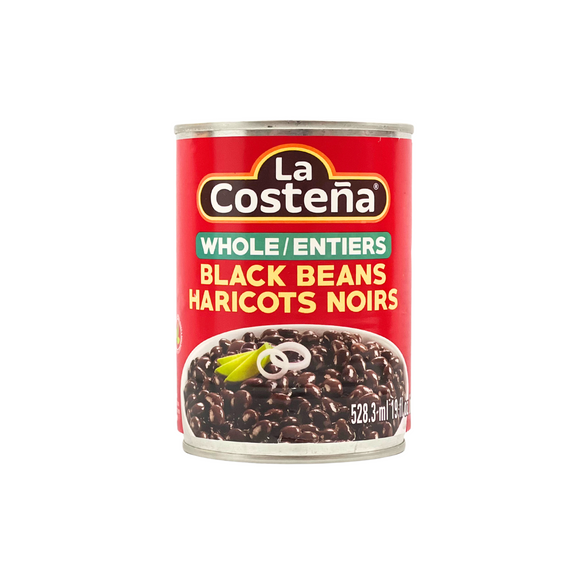 La Costena Medium Whole Black Beans 19oz