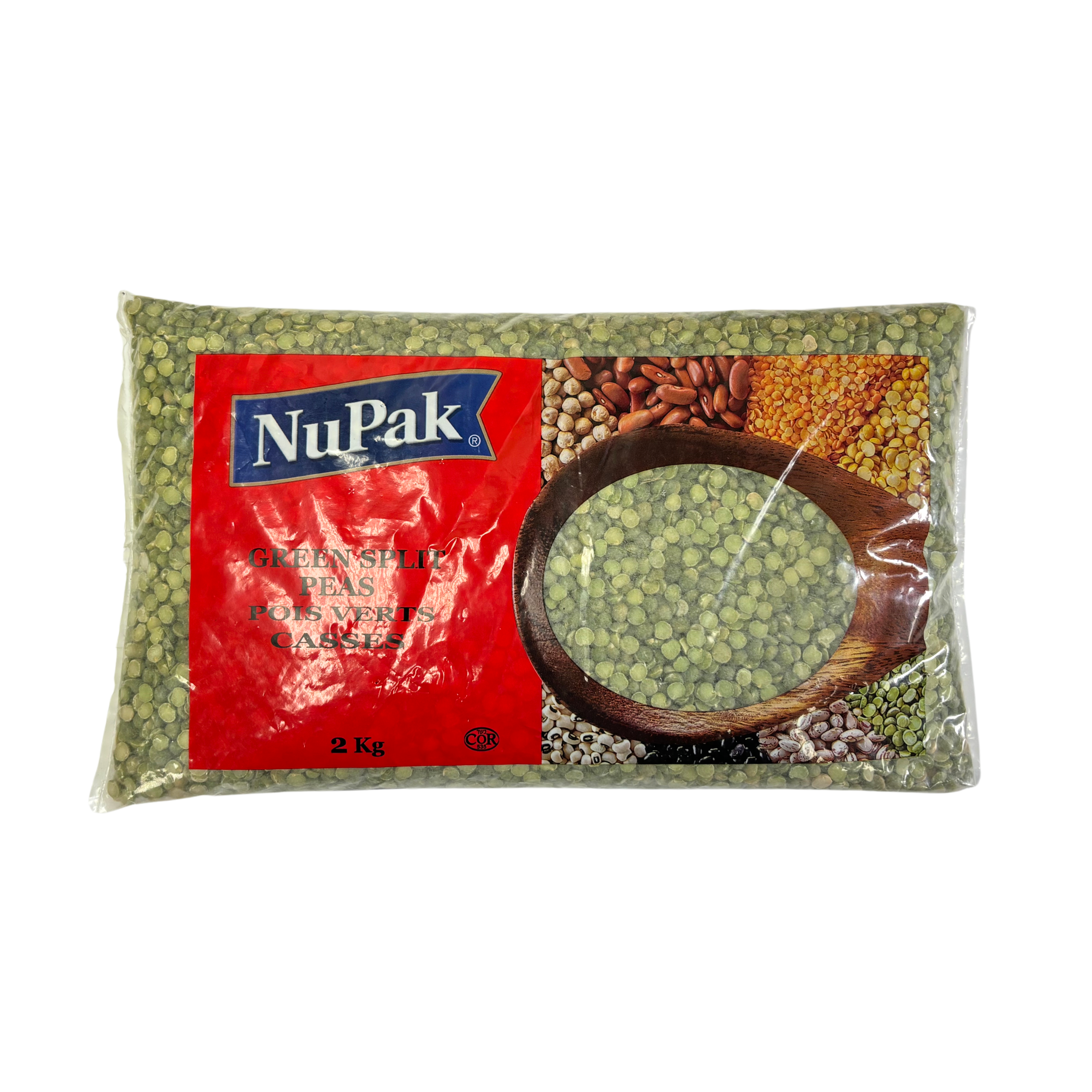 Nupak Green Split Peas 2KG