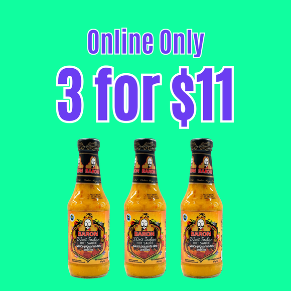 Baron West Indian Hot Sauce 397g (3 Pack)