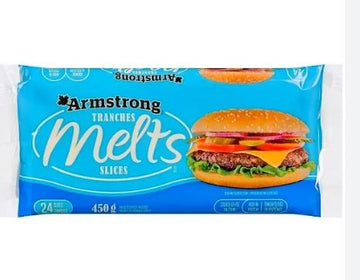 ARMSTRONG CHEESE CHEDDAR MELTS SLICES 450G
