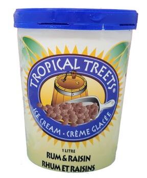 Tropical Treet Rum & Rasin Ice Cream 1L