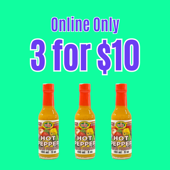 Irie Scotch Bonnet Hot Pepper Sauce 150ml (3 Pack)