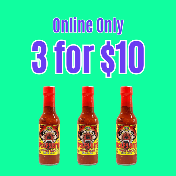 Irie Wolfs Bite Pepper Sauce 150ml (3 Pack)