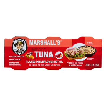 Marshall flaked Tuna Hot Oil 3x80g