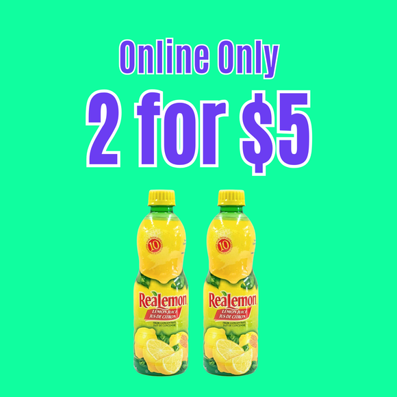 Realemon Lemon Juice 440ml (2 Pack)