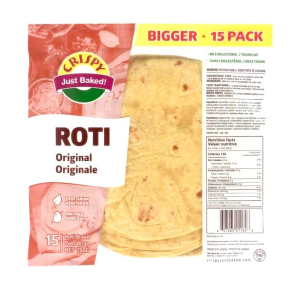 Pure White Roti Crispy White Roti 15 Pack 750g | Starfish Market