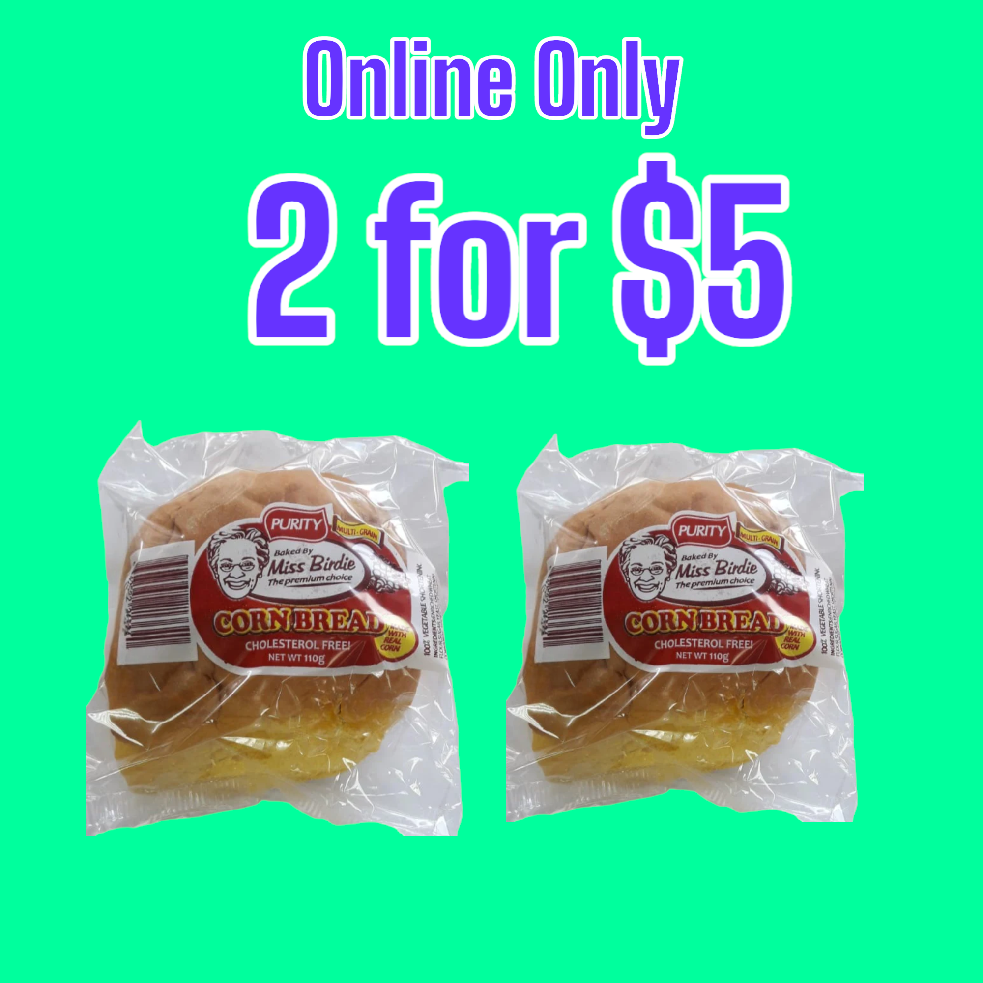 Purity Corn Bread 110g