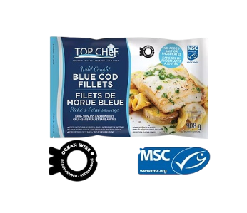 Blue Code Fish Fillet Top Chef Cod Fillets Blue 2-6oz IVP 908g | Starfish Market